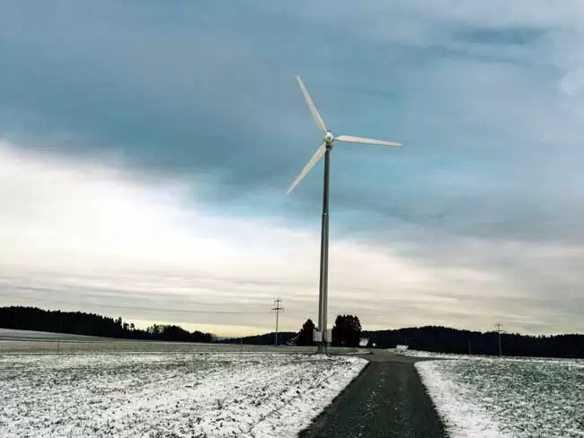 wind turbine facility Bruetten