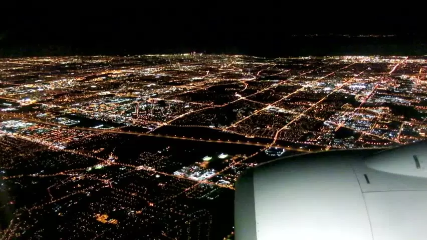 Jet Engine and City View