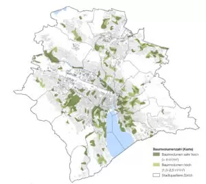 The number of trees in Zürich.