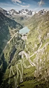 a stunning photo of the alps