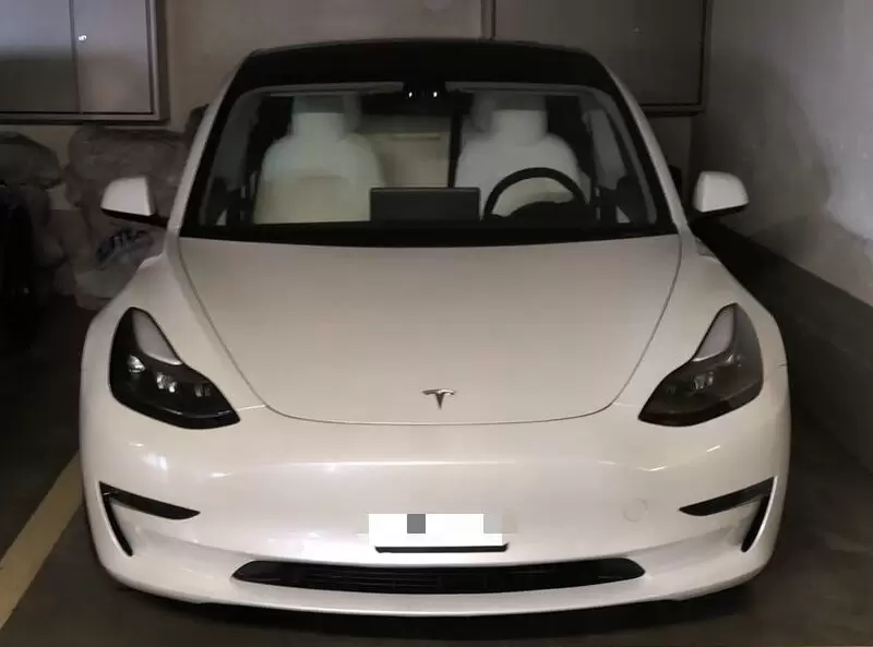 Tesla parked