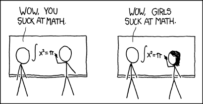 xkcd comic - girls suck at math