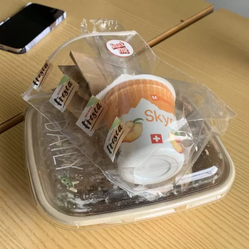 Lunchtime at school; selfmade