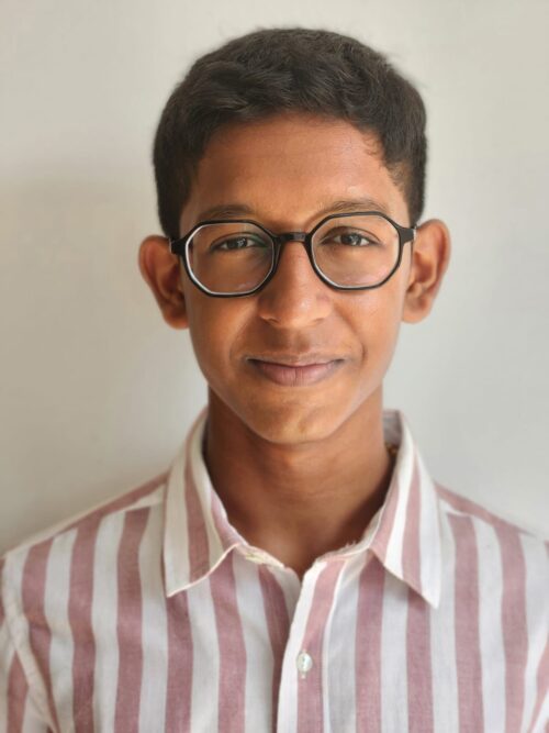 Student Evan Thomas Kaduthanam fromIndia