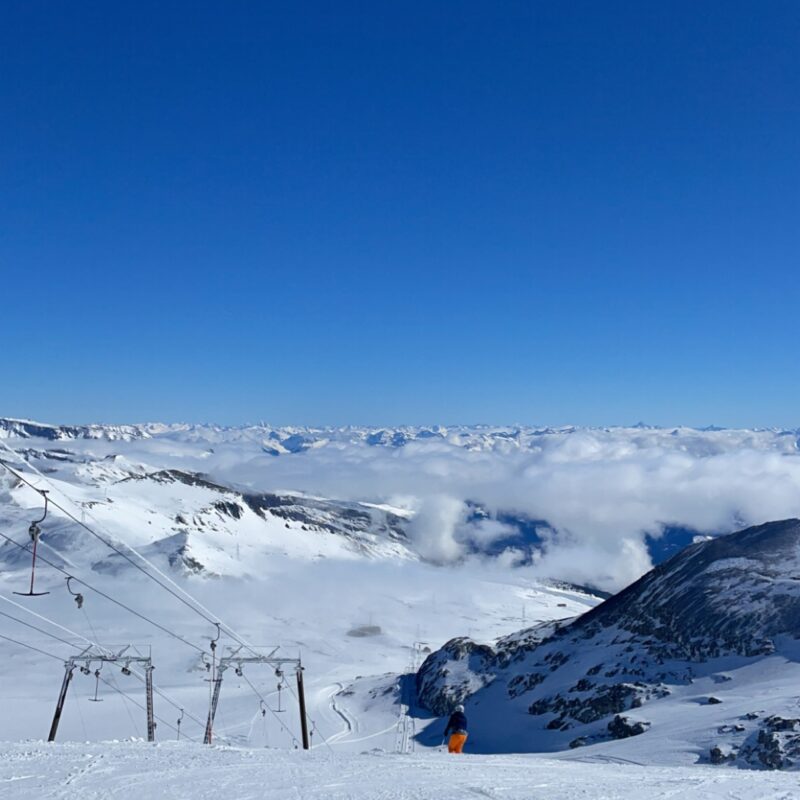 Picture of the view over the Vorab Glacier in Laax.