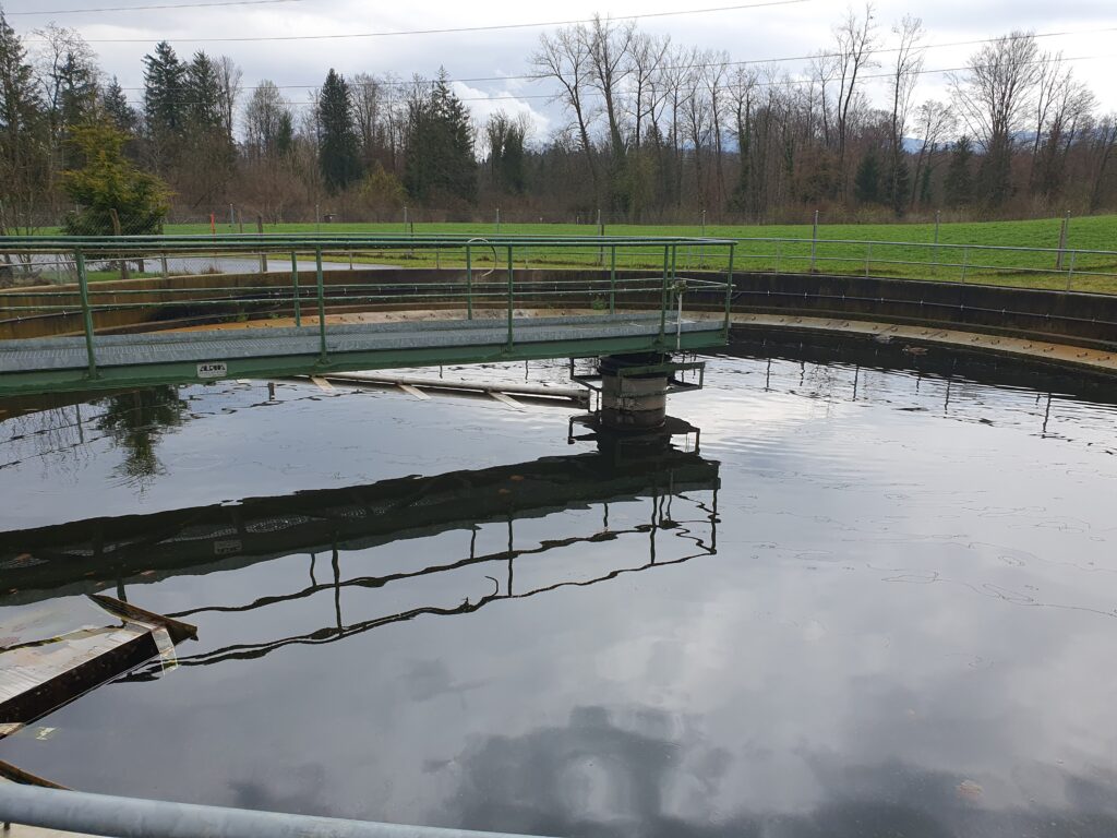 final clarifier in a wastewater treatment plant