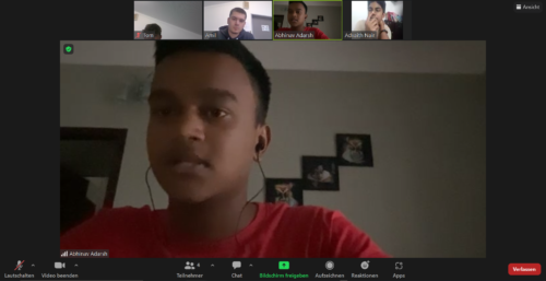 Team Amil Abhinav Advaith, Screenshot Zoom meeting