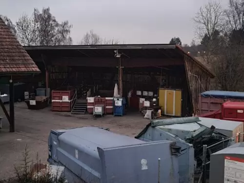 Recycling collection point (closer picture)