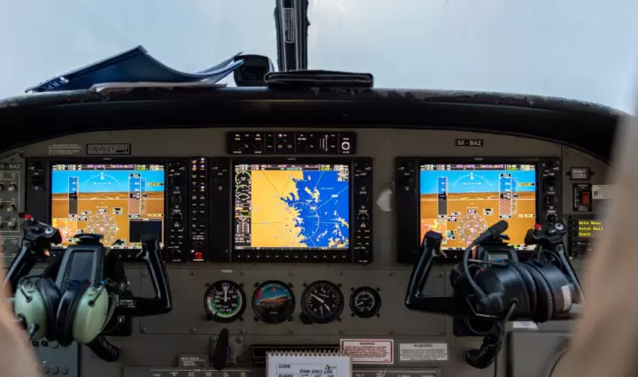 Airplane cockpit